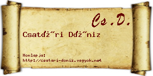 Csatári Döniz névjegykártya